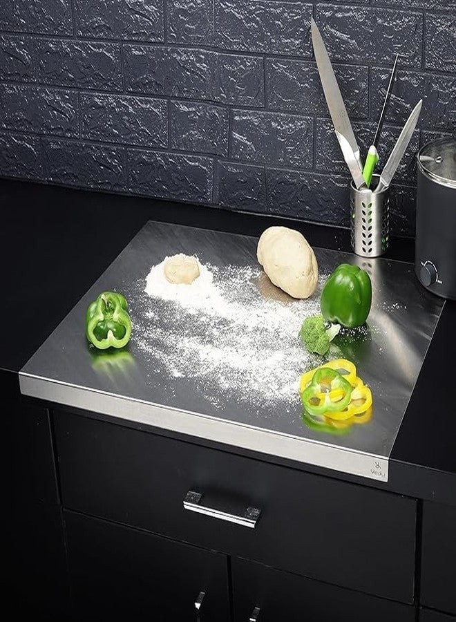 VLSYS Countertop Stainless Steel Chopping Board for Kitchen,Fruit and Vegetable Cutting & Chopping Board (Pack of 1) - Image 1